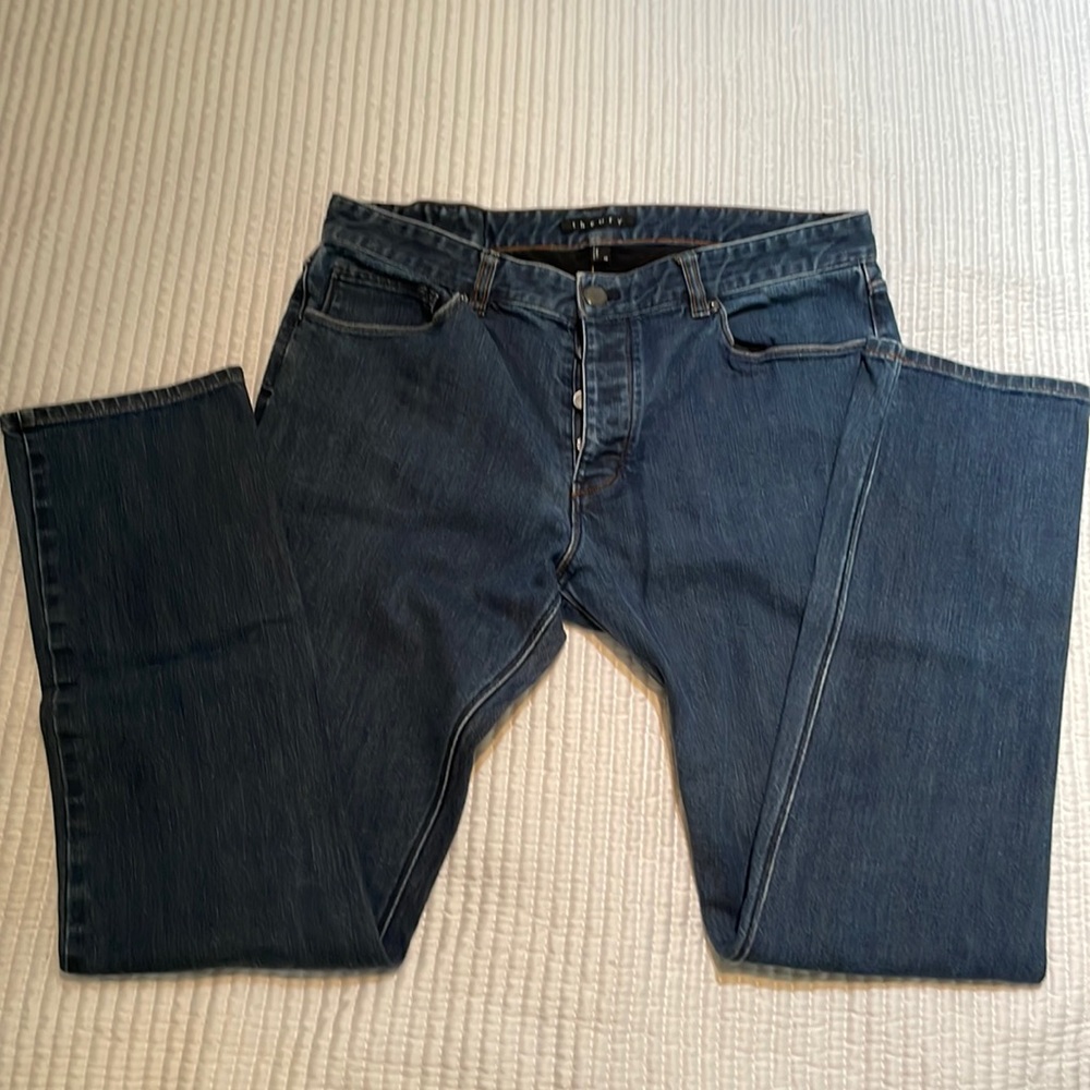 Theory Men’s Button Fly Raffi Gunstock Jeans